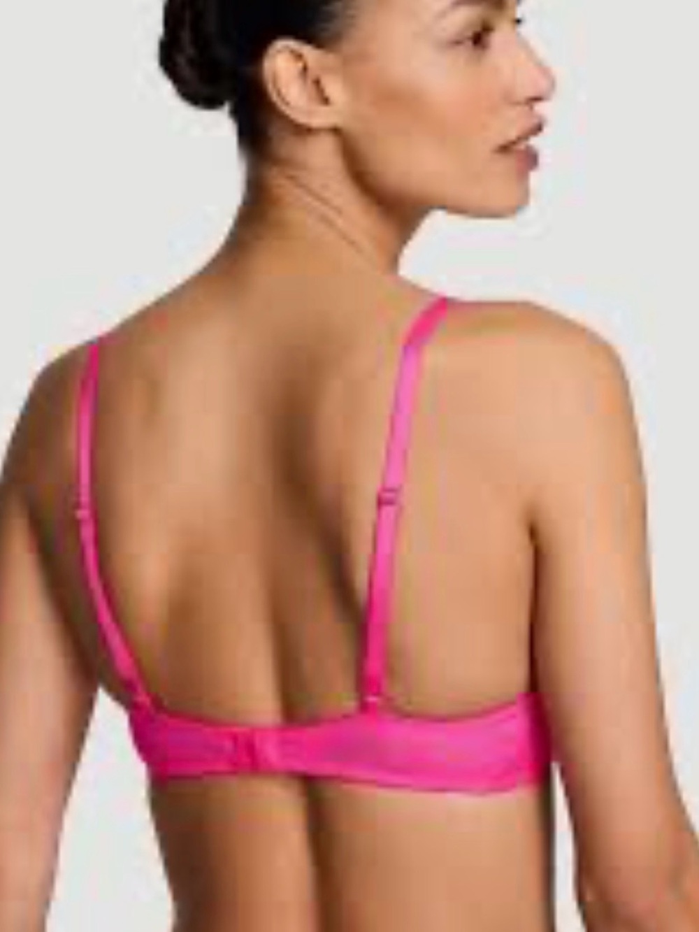 Victoria's Secret Lightly Lined Lace Demi Bra Neon Hot Pink 36D EUC